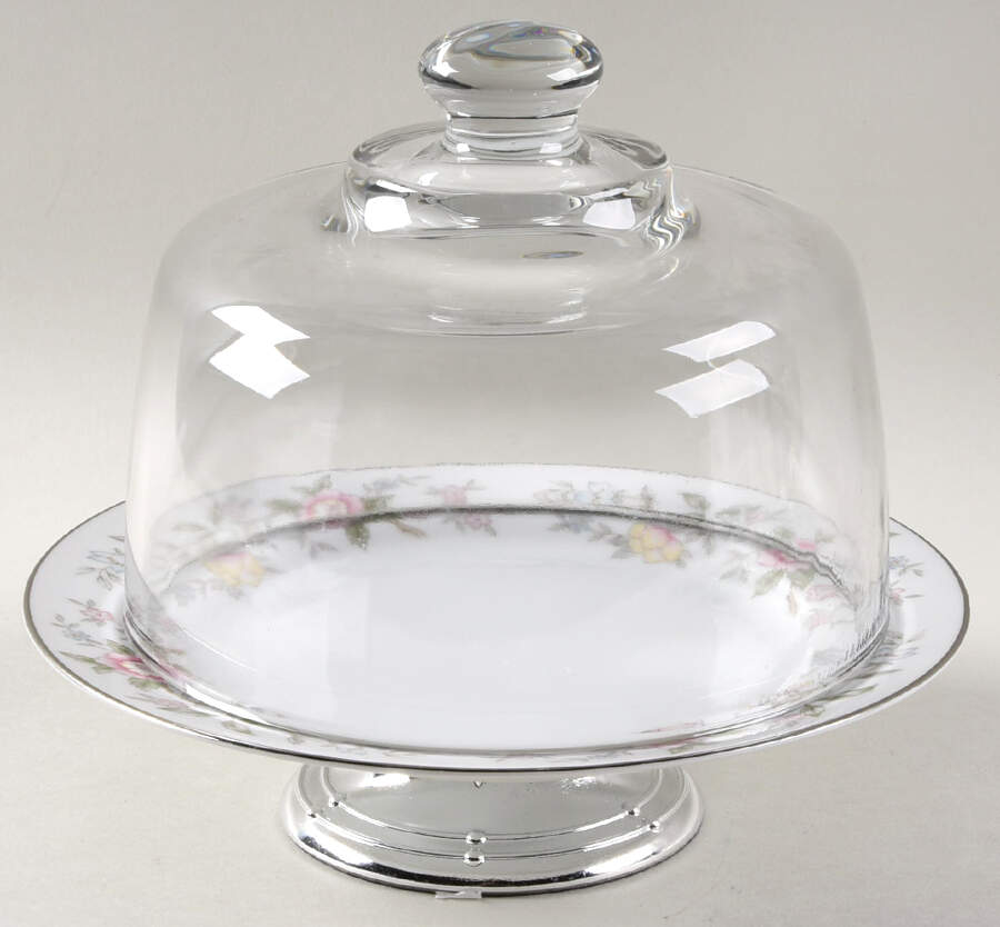 Barry 6 1/2"-7 1/2" Footed Cheese Plate w/ Glass Dome HC by Symco-1