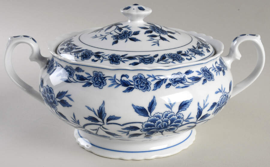 Blue Chatham Round Covered Vegetable by Symco-1