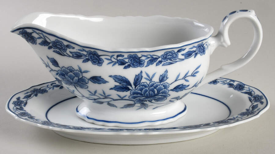 Blue Chatham Gravy Boat & Underplate by Symco-1