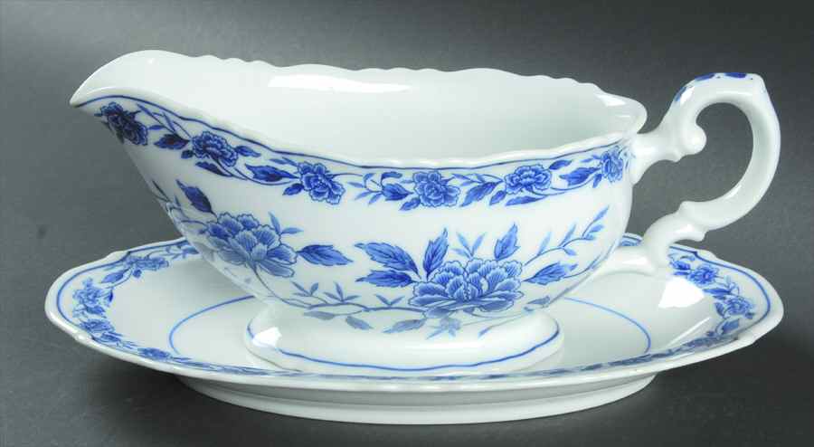 Blue Chatham Gravy Boat & Underplate by Symco-1