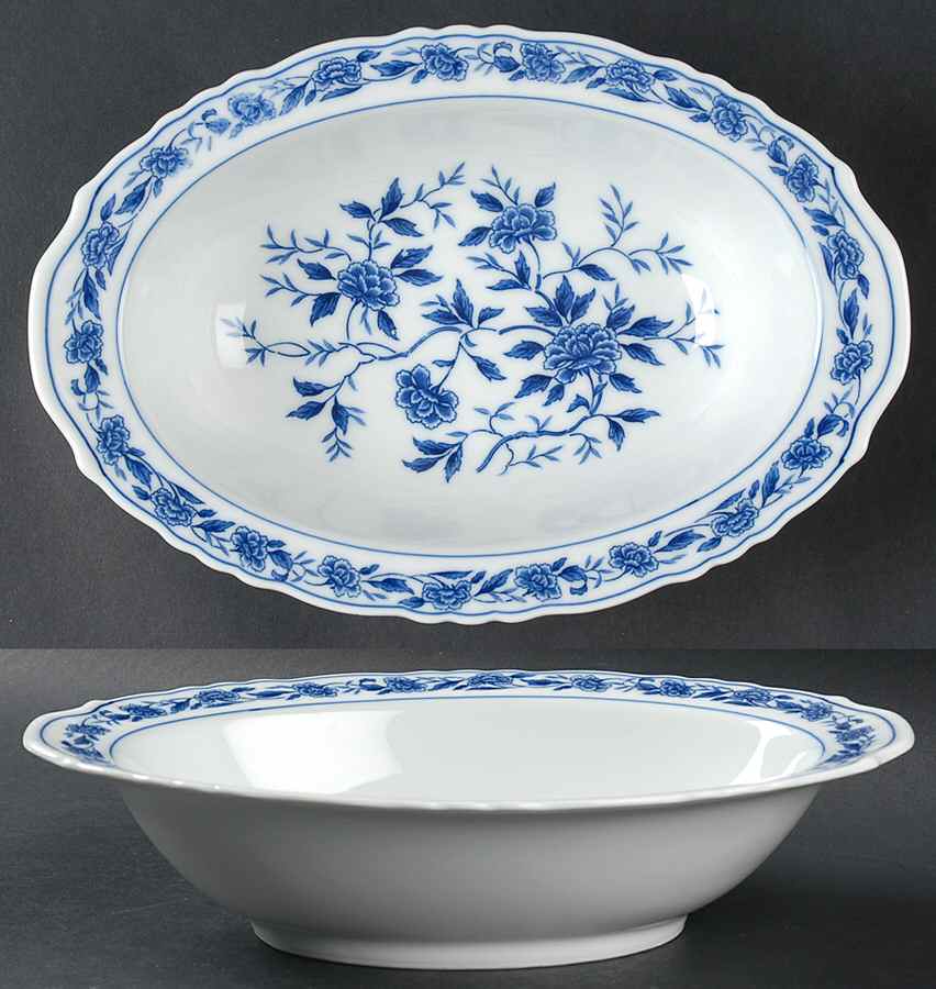 Blue Chatham 10" Oval Vegetable Bowl by Symco-1