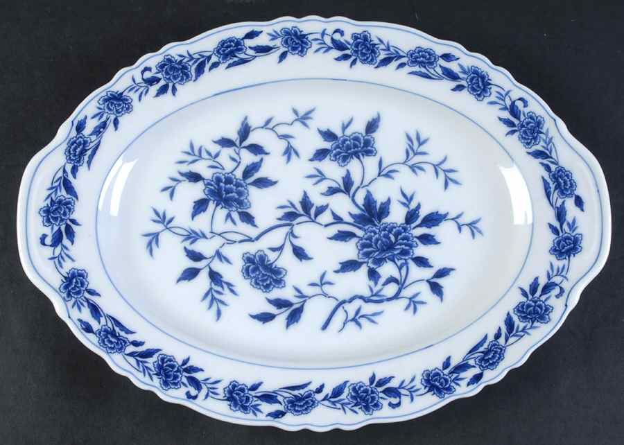 Blue Chatham 12" Oval Serving Platter by Symco-1