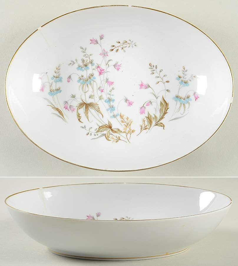 Florette 10" Oval Vegetable Bowl by Symco-1