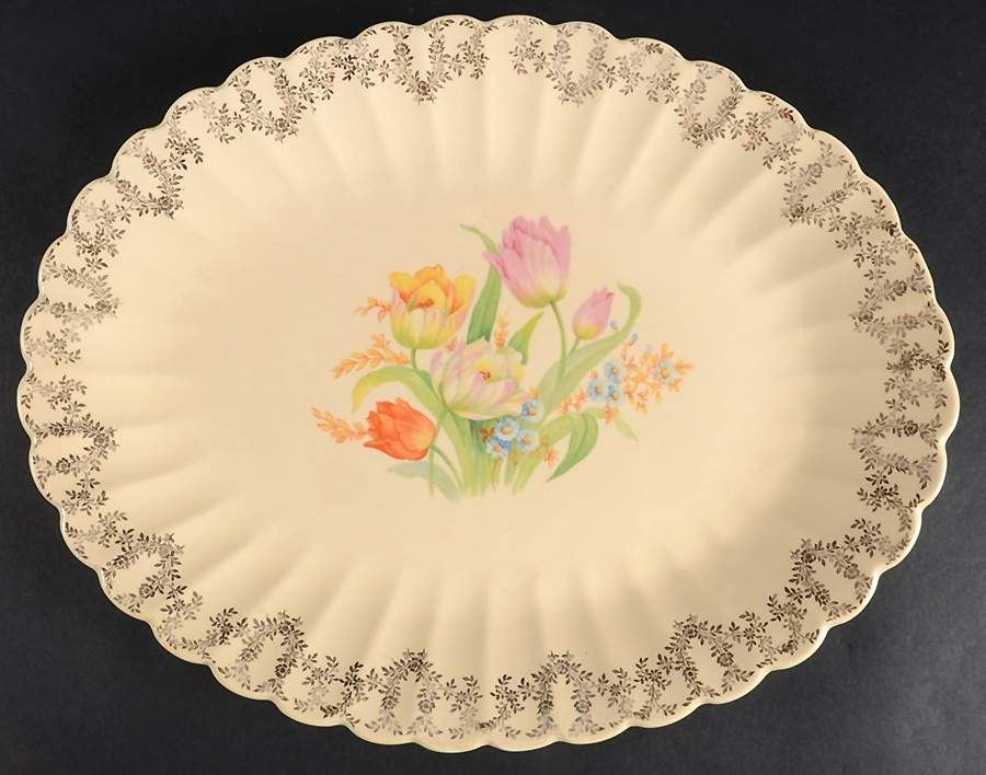 Easterwood 13" Oval Serving Platter by Sebring Pottery-1