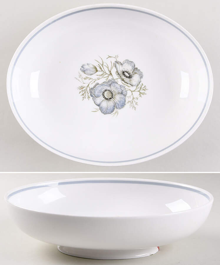Glen Mist (Susie Cooper Signature Stamp) 9" Oval Vegetable Bowl by Susie Cooper-1