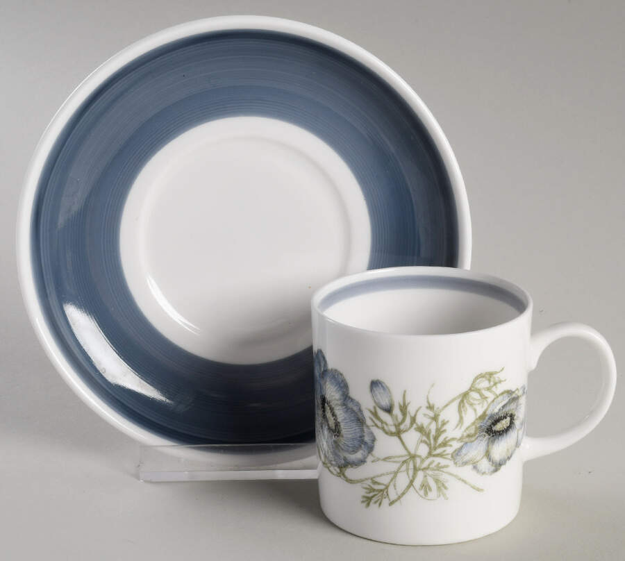 Glen Mist (Susie Cooper Signature Stamp) Can Shape Demitasse Cup and Saucer Set by Susie Cooper-1