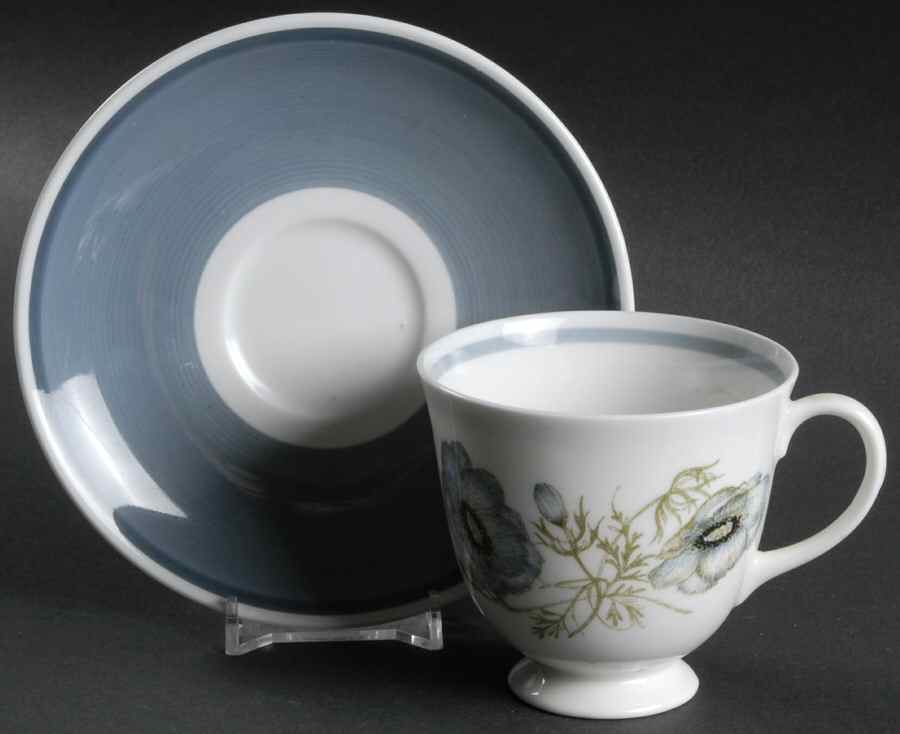 Glen Mist (Susie Cooper Signature Stamp) Footed Cup & Saucer Set by Susie Cooper-1