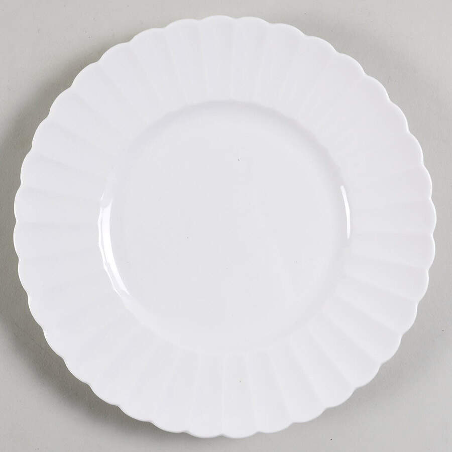 White Flute Salad Plate by Susie Cooper-1
