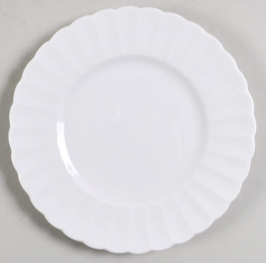 White Flute Bread & Butter Plate by Susie Cooper-1