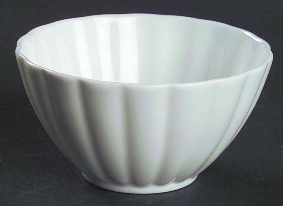 White Flute Mini Open Sugar Bowl by Susie Cooper-1