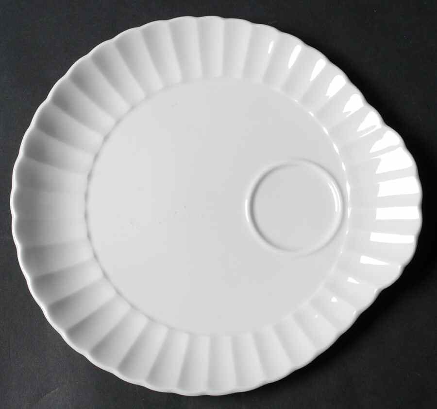 White Flute Snack Plate by Susie Cooper-1