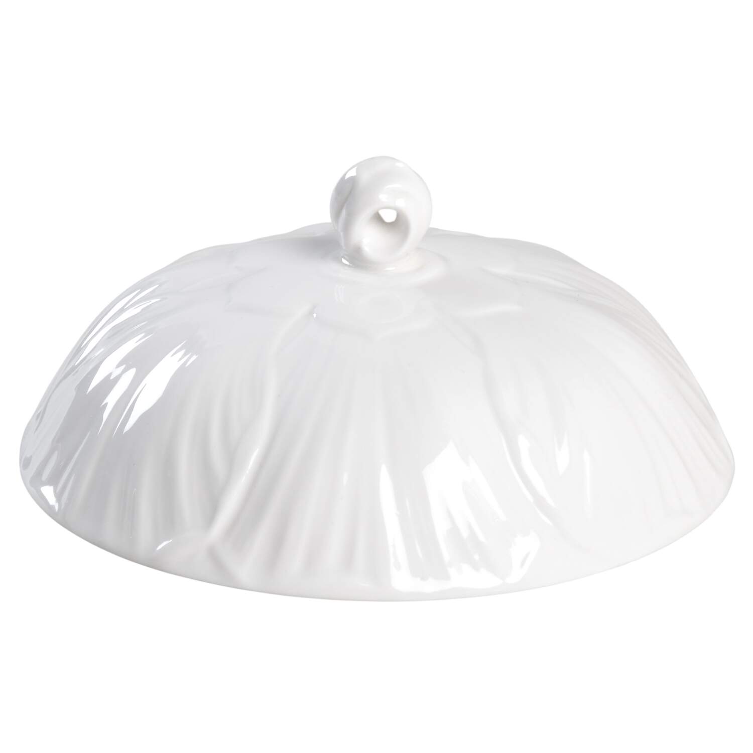Oleander (White, Undecorated) Lid for Muffin Dish by Shelley-1
