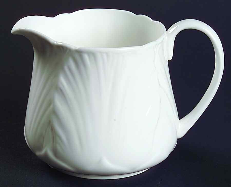 Oleander (White, Undecorated) Mini Creamer by Shelley-1
