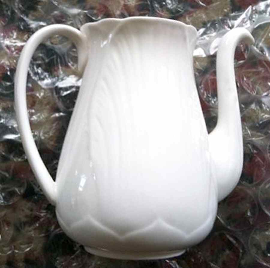 Oleander (White, Undecorated) Coffee Pot No Lid by Shelley-1