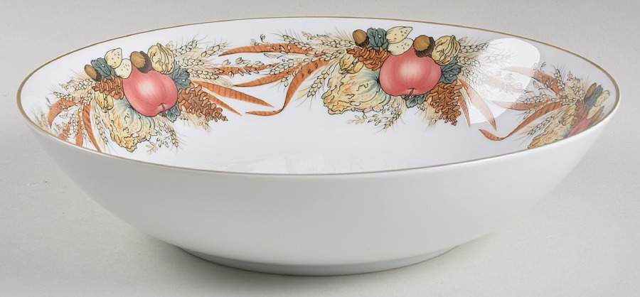 Autumn Cornucopia 9" Round Vegetable Bowl by Sadek-1