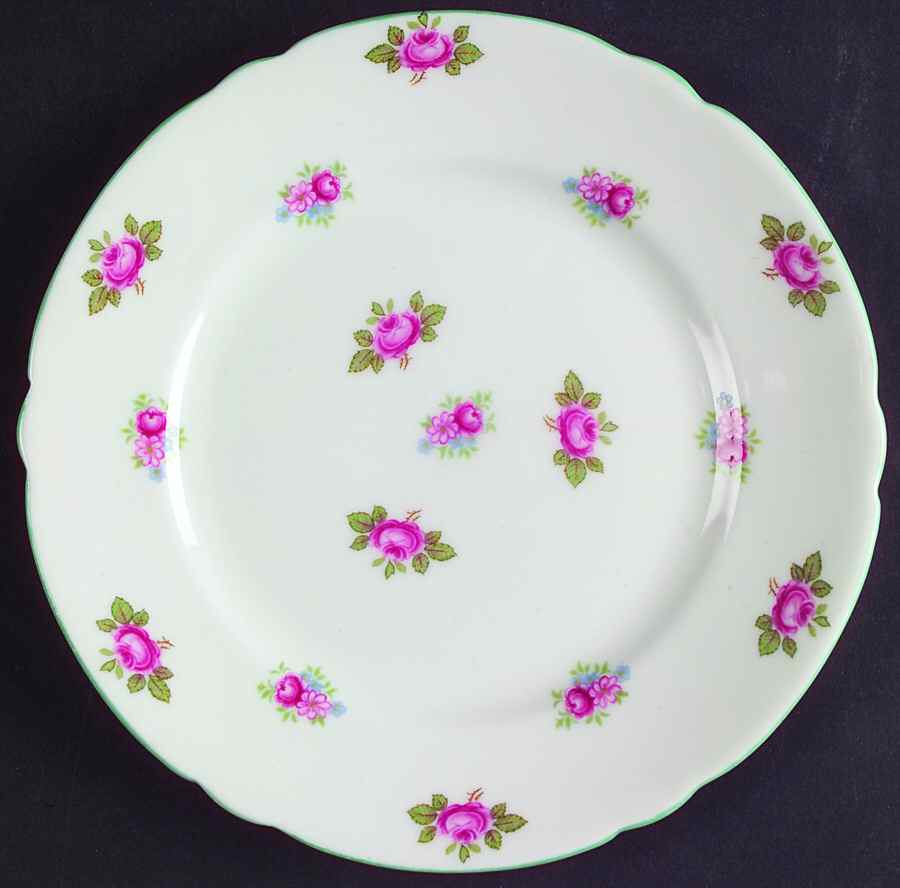 Rosebud Bread & Butter Plate by Shelley-1