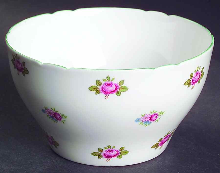 Rosebud Open Sugar Bowl by Shelley-1