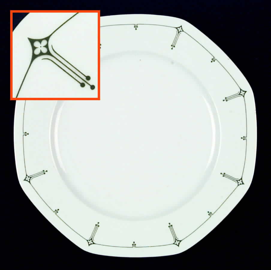 Dimity Green Dinner Plate by Seltmann-1