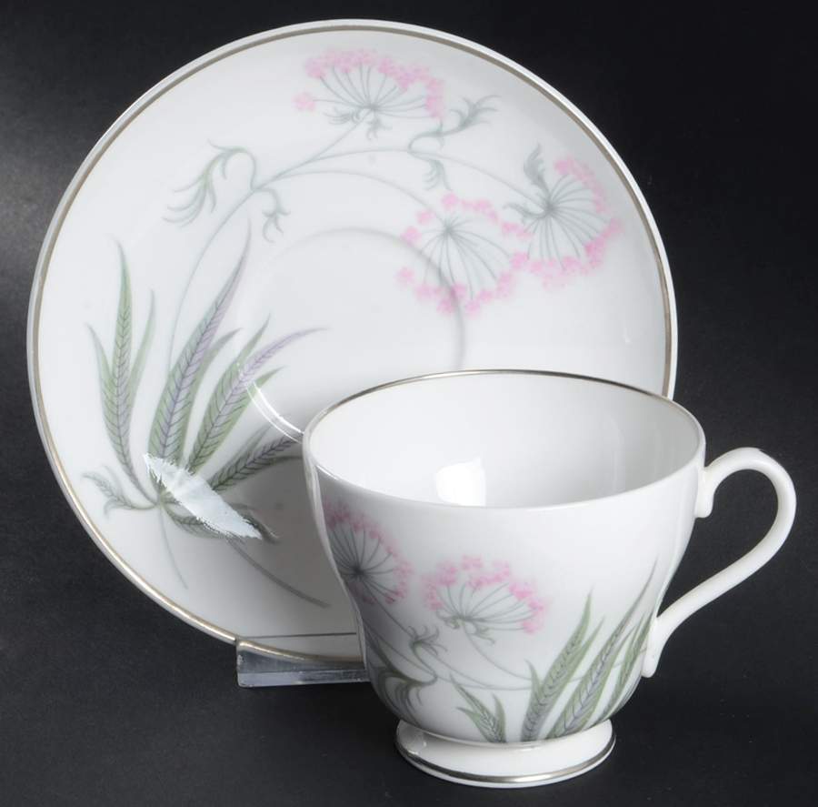 Pastoral Footed Cup & Saucer Set by Shelley-1