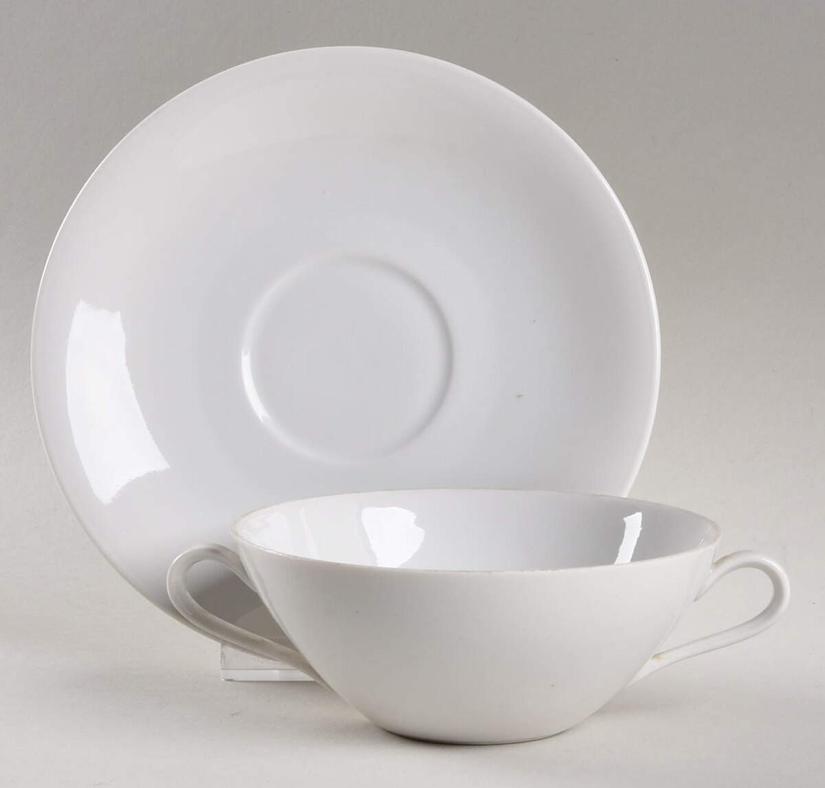 Isolde Flat Cream Soup Bowl & Saucer Set by Seltmann-1