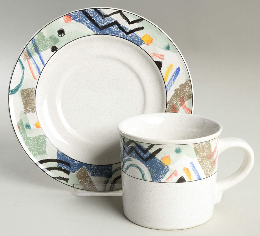 Elements Flat Cup & Saucer Set by Studio Nova-1