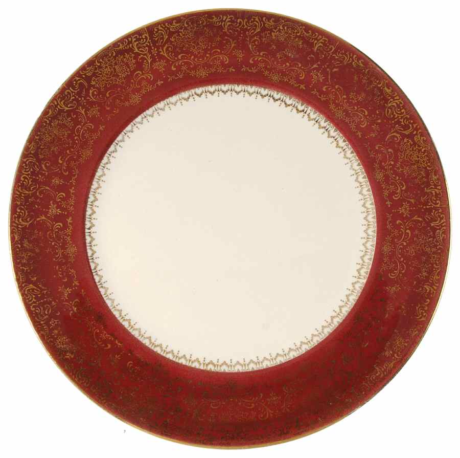 Aristocrat Maroon (No Floral Center) Dinner Plate by Salem-1