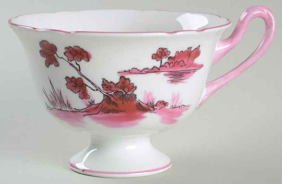 Castle Pink (Pink Trim) Footed Cup by Shelley-1