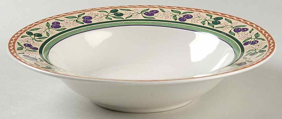 Olivia Large Rim Soup Bowl by Sango-1