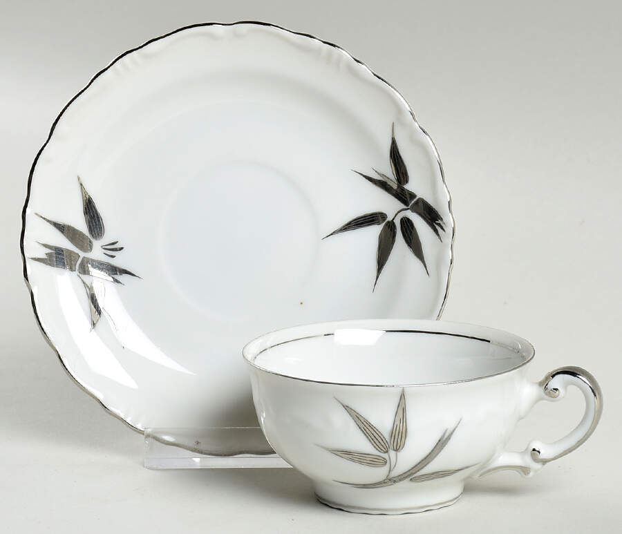 1032 Flat Demitasse Cup & Saucer Set by Seyei Toki Co-1