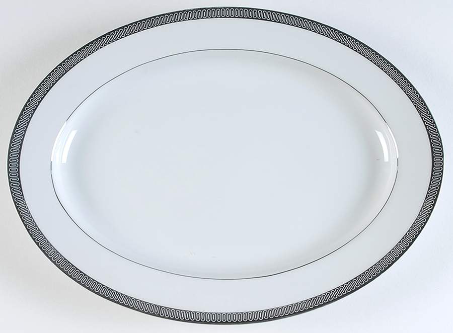 Silverdale 14" Oval Serving Platter by Shelby-1