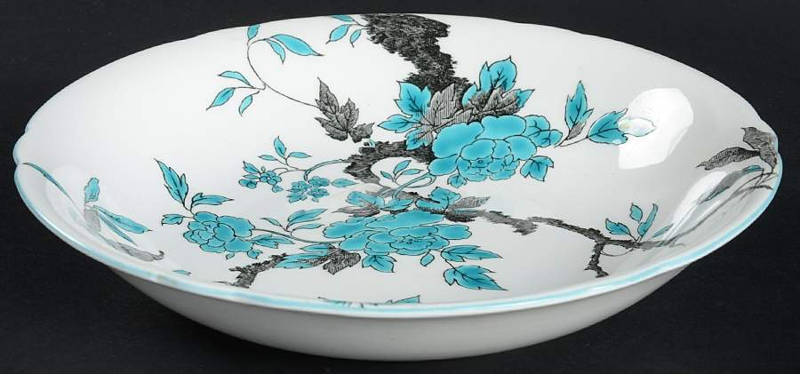 Chippendale Turquoise Coupe Soup Bowl by Shelley-1