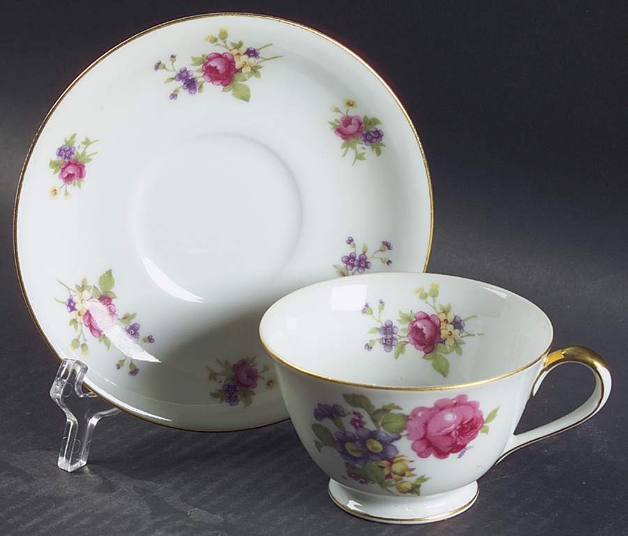 SAN28 Footed Cup & Saucer Set by Sango-1