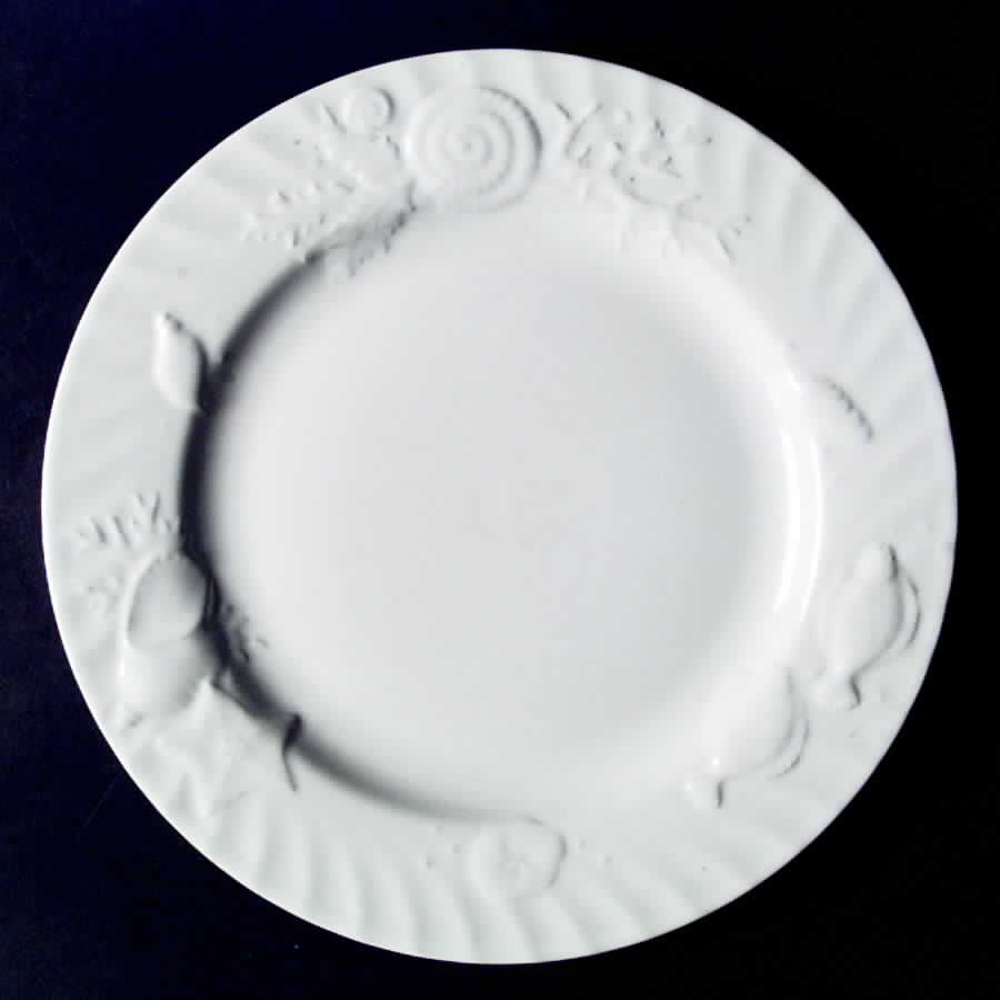 Coral Sea White Dinner Plate by Studio Nova-1