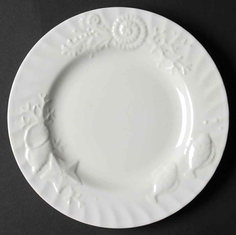 Coral Sea White Salad Plate by Studio Nova-1