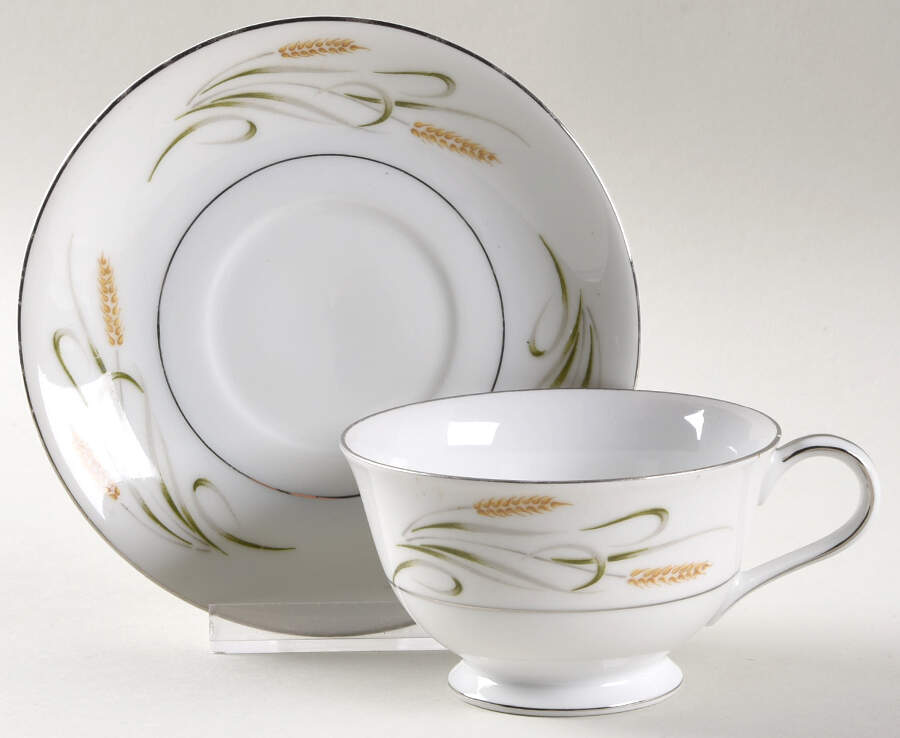Harvest Footed Cup & Saucer Set by Summit-1
