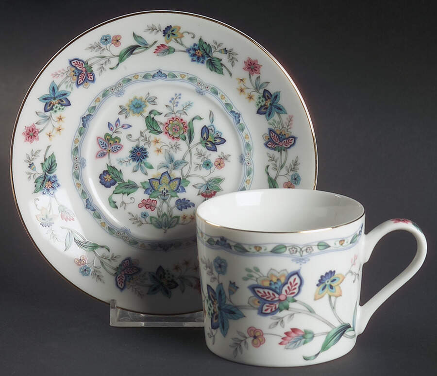 Garden of India (Smooth) Flat Cup & Saucer Set by Sadek-1