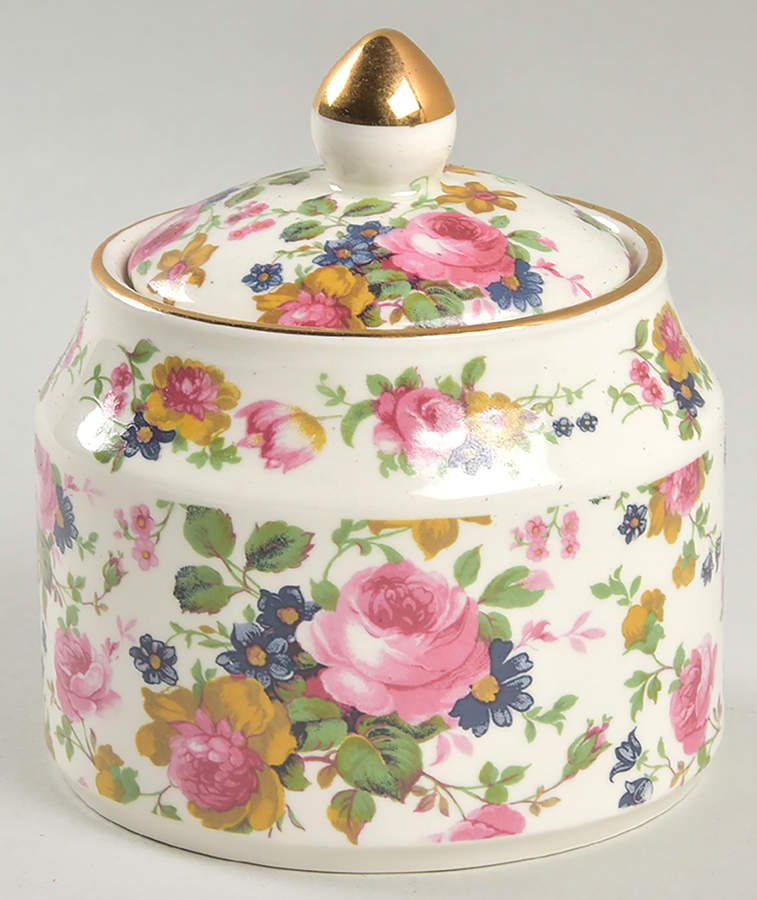 Olde Chintz Sugar Bowl & Lid by Sadler-1