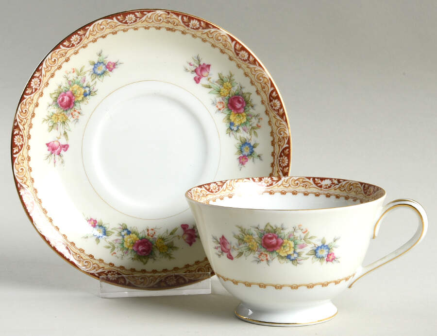 SAN30 Footed Cup & Saucer Set by Sango-1