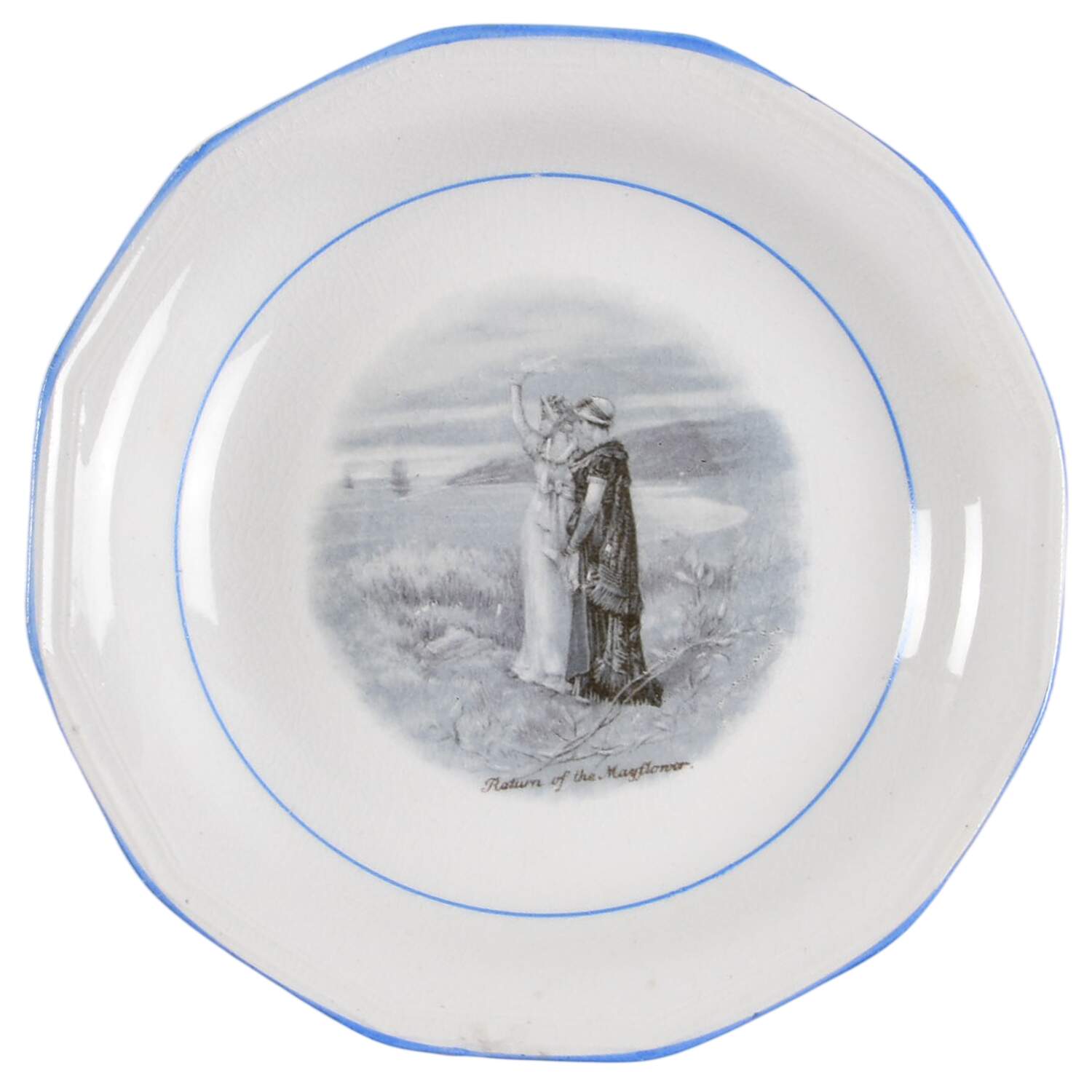 Courtship of Miles Standish Saucer for Flat Cup by Sterling China (USA)-1