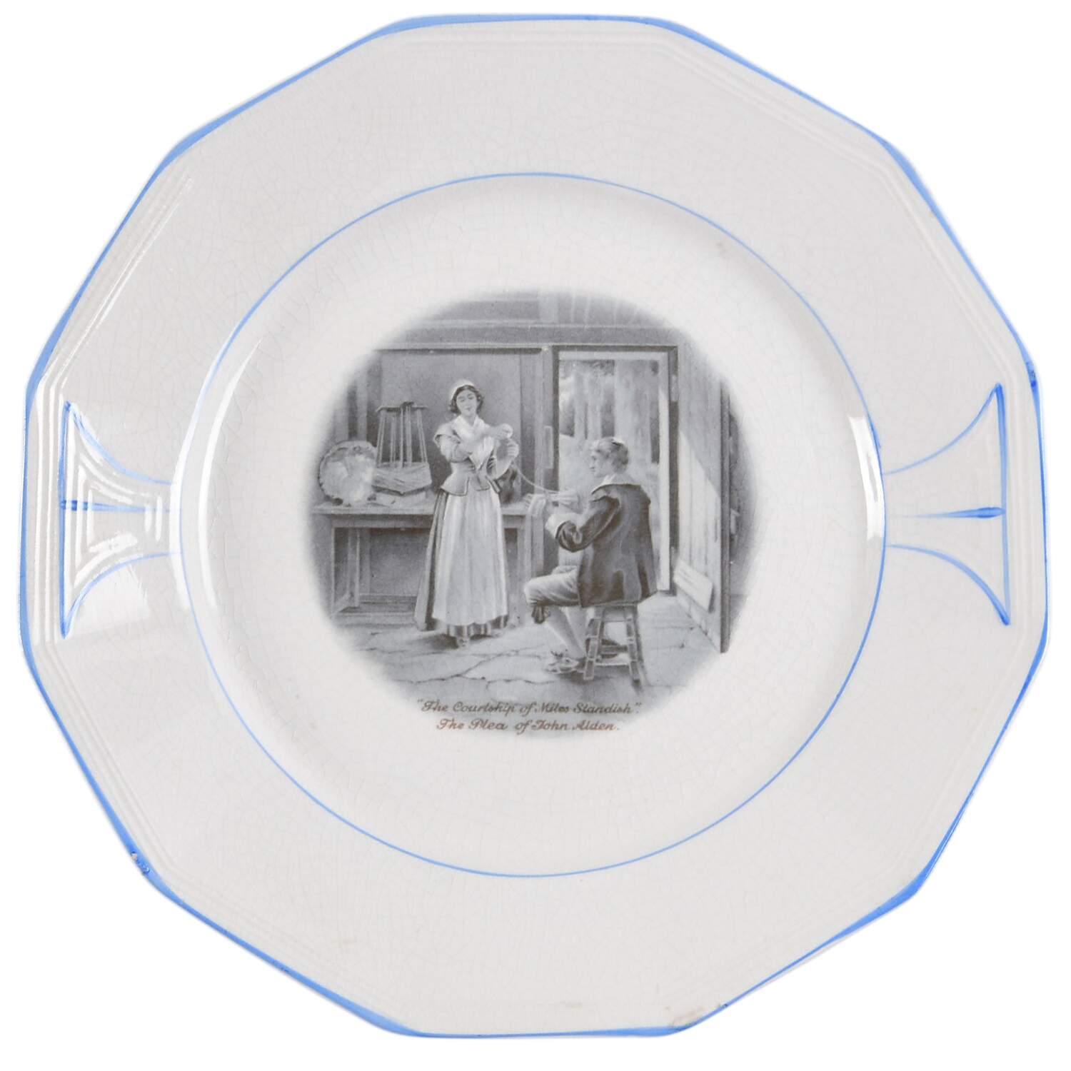 Courtship of Miles Standish Dinner Plate by Sterling China (USA)-1
