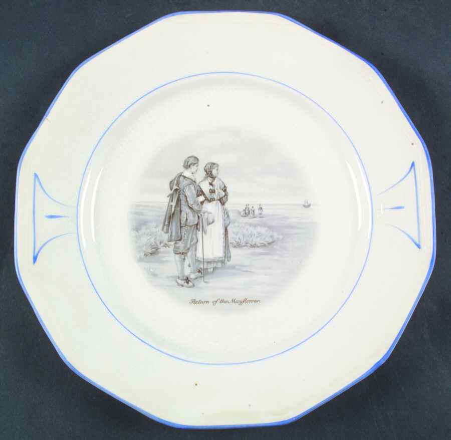 Courtship of Miles Standish Dinner Plate by Sterling China (USA)-1