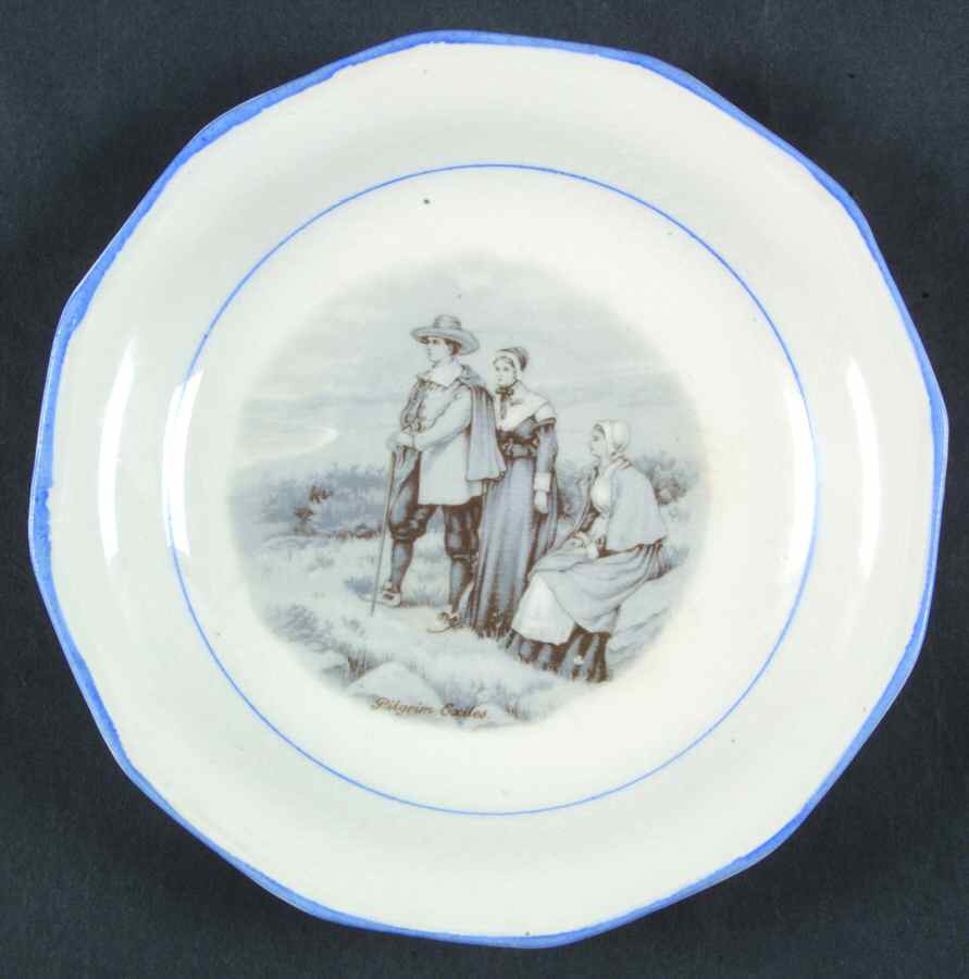 Courtship of Miles Standish Saucer for Flat Cup by Sterling China (USA)-1