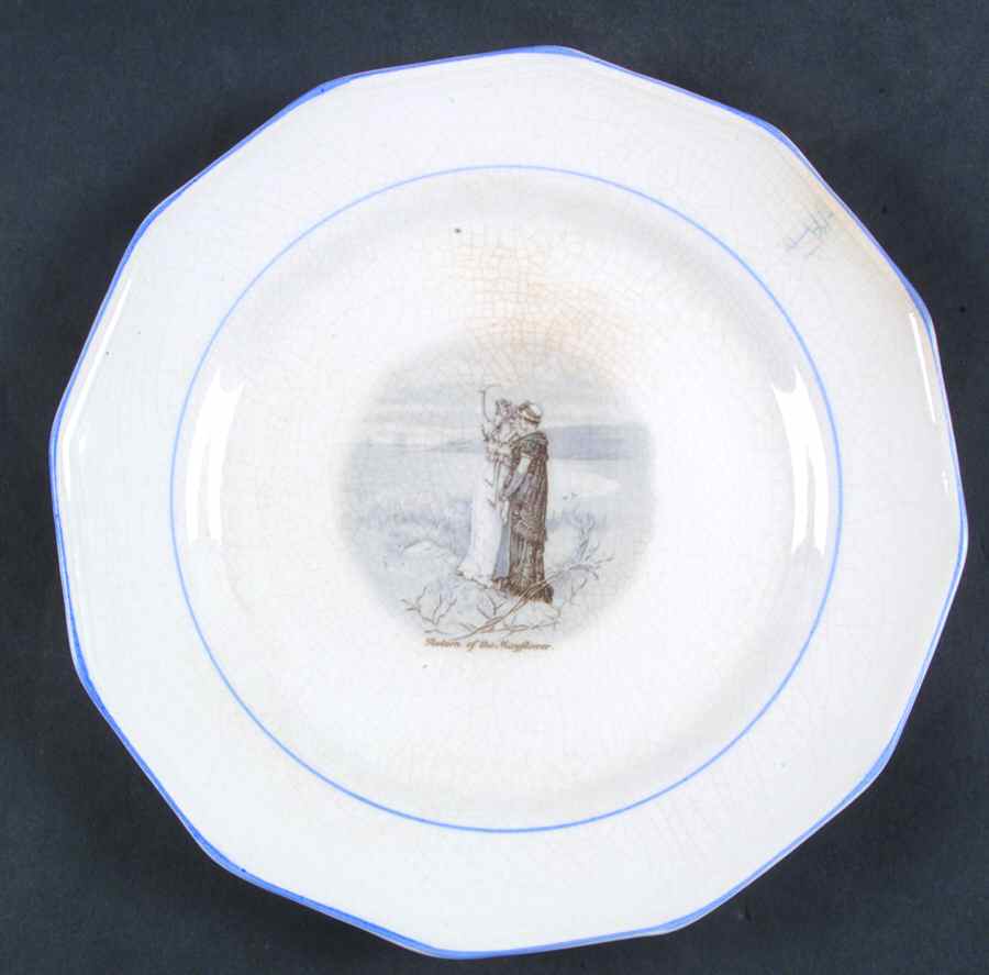 Courtship of Miles Standish Salad Plate by Sterling China (USA)-1