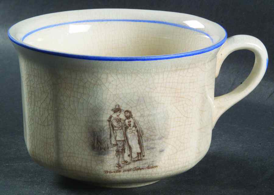 Courtship of Miles Standish Flat Cup by Sterling China (USA)-1