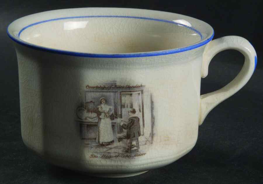 Courtship of Miles Standish Flat Cup by Sterling China (USA)-1