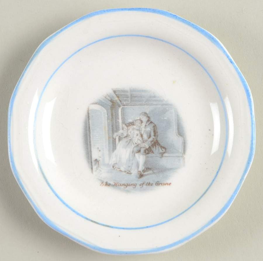 Courtship of Miles Standish Butter Pat by Sterling China (USA)-1