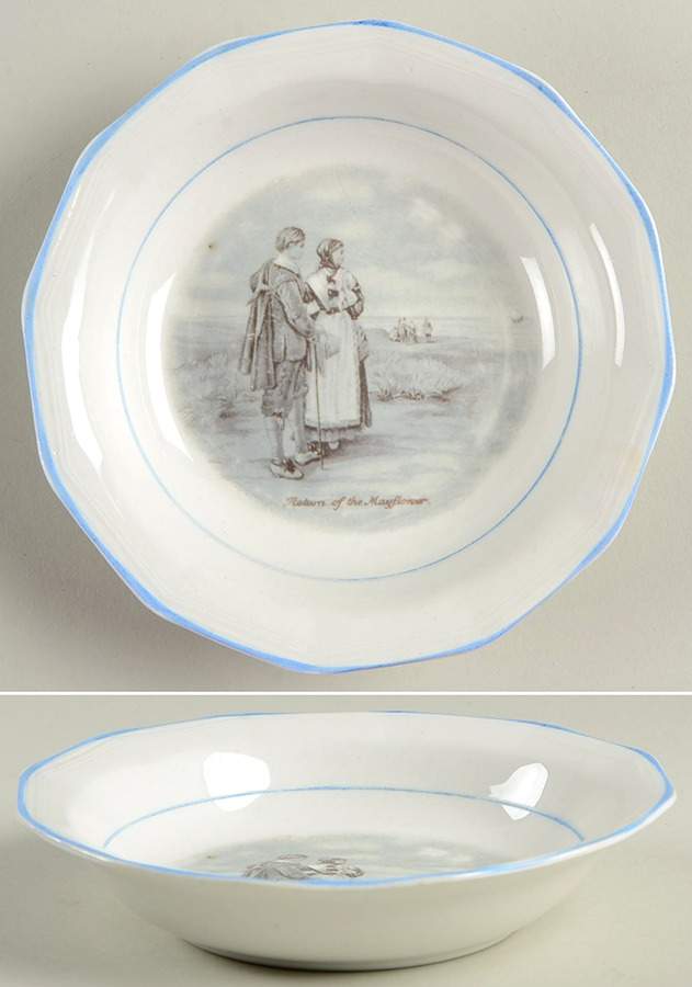Courtship of Miles Standish Fruit/Dessert (Sauce) Bowl by Sterling China (USA)-1