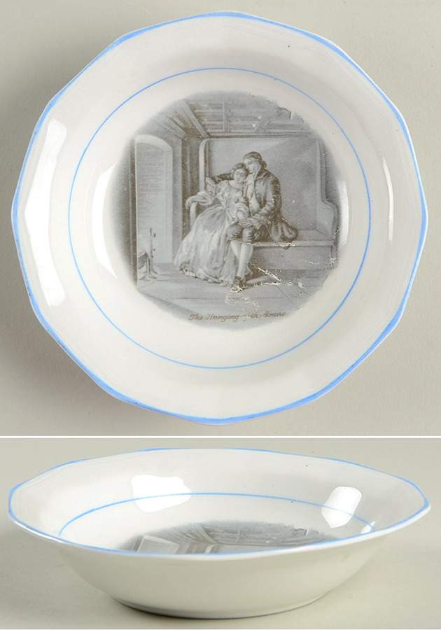 Courtship of Miles Standish Fruit/Dessert (Sauce) Bowl by Sterling China (USA)-1