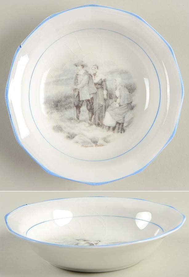 Courtship of Miles Standish Fruit/Dessert (Sauce) Bowl by Sterling China (USA)-1