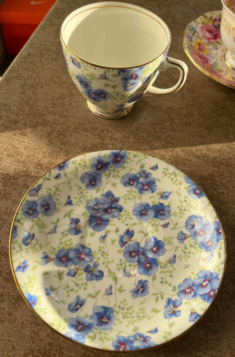 1682 Footed Cup & Saucer Set by Sampson Smith-1